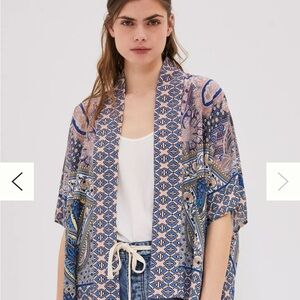 Anthropologie Aletha Cropped Kimono
